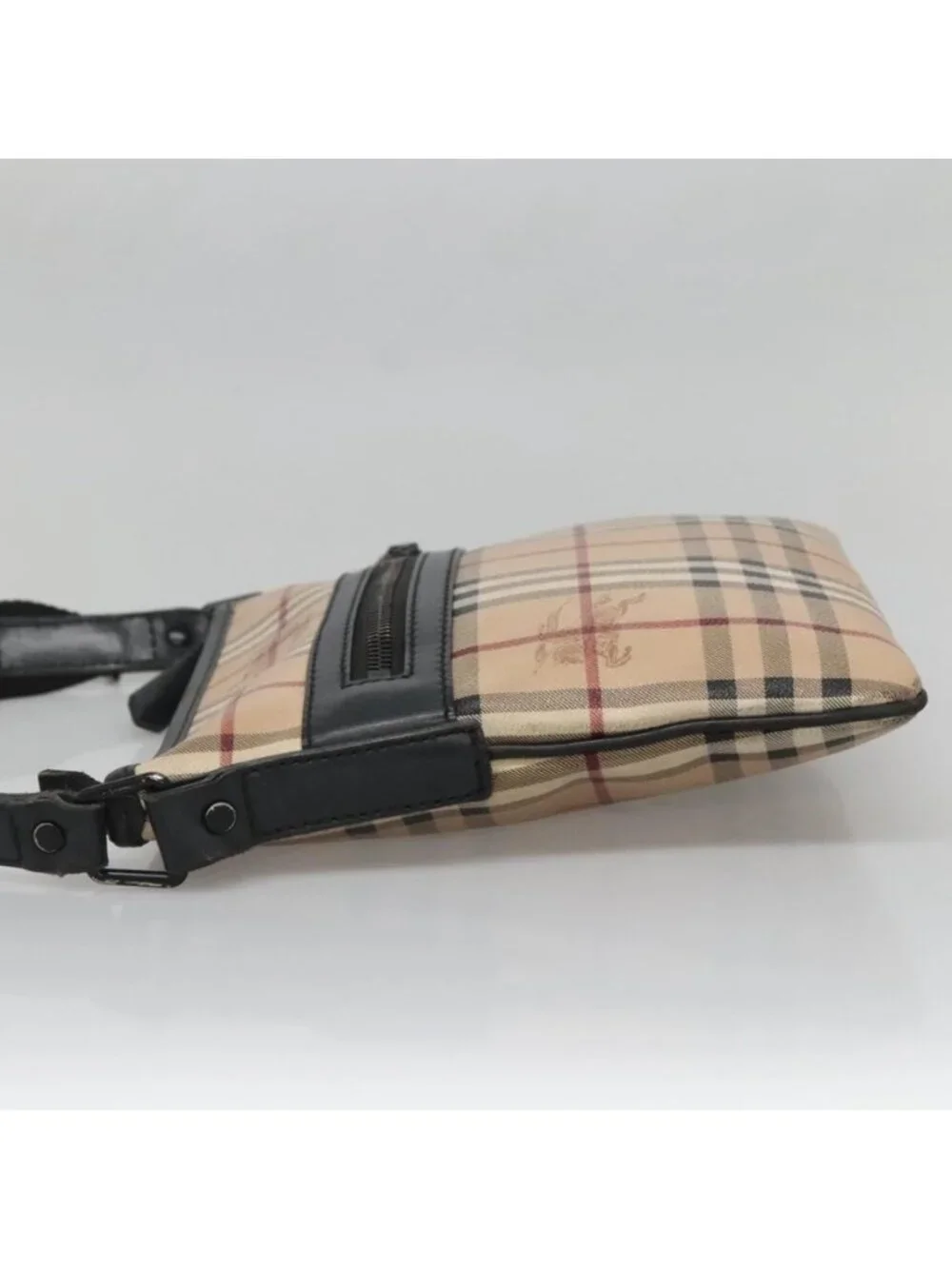 Authentic BURBERRY Nova Check Shoulder Bag PVC Beige - Picture 11 of 16